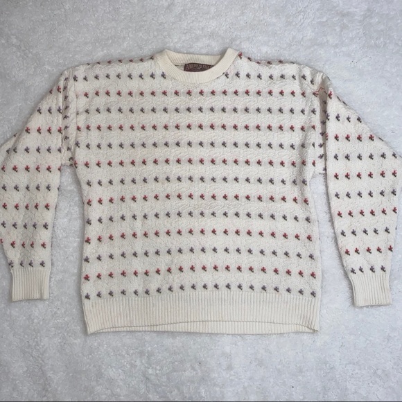 Vintage Flower Sweater American Eagle Outfitter L - Picture 2 of 6